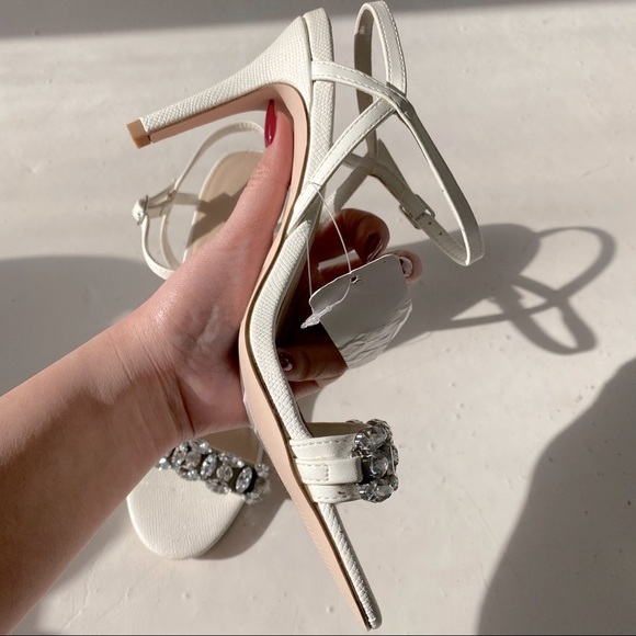 New embellished crystal white heels wedding party - Picture 9 of 12